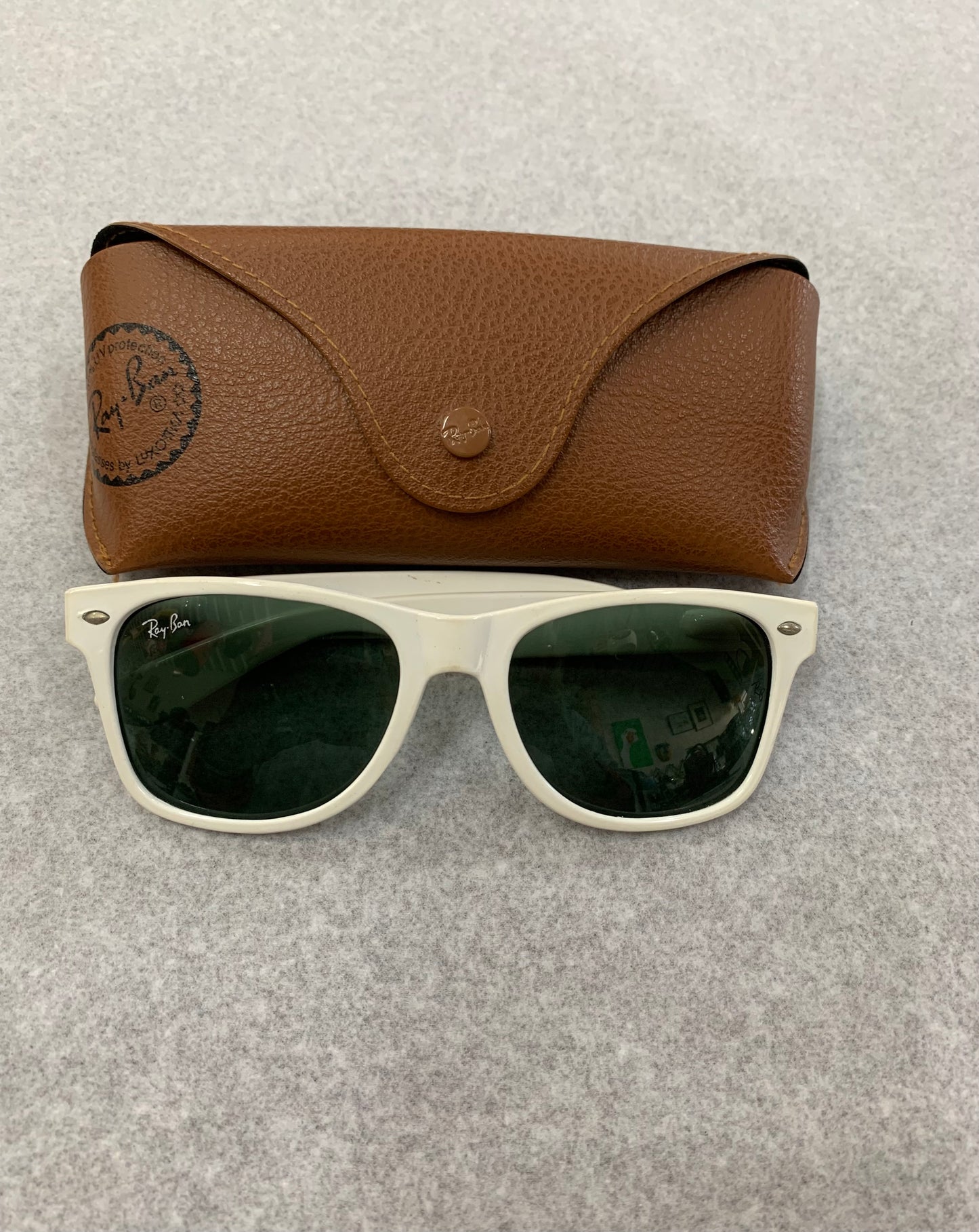 Vintage Ray-Ban Wayfarer Sunglasses in classic White with original case