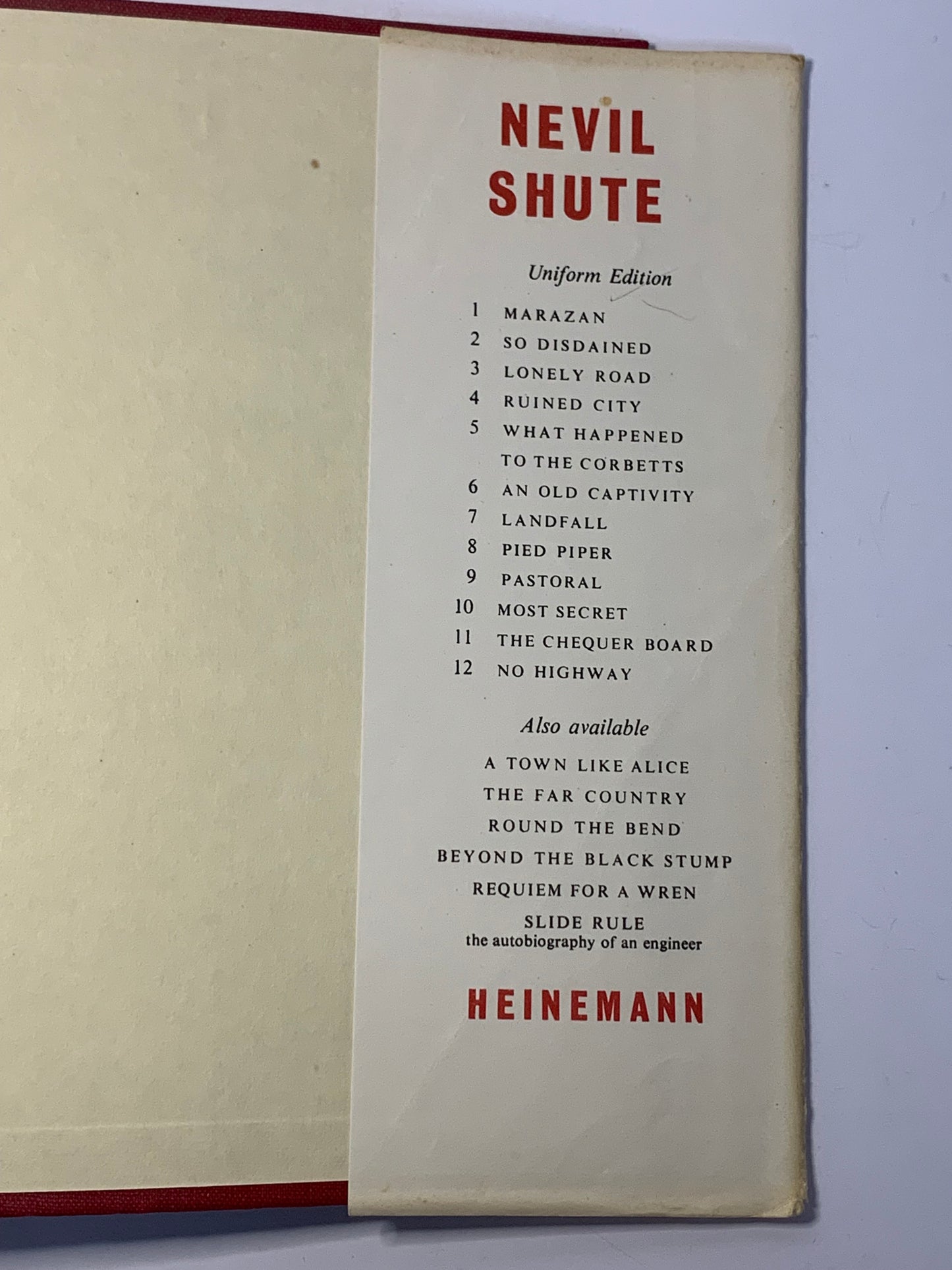 “On the Beach” by Nevil Shute - First Edition 1957