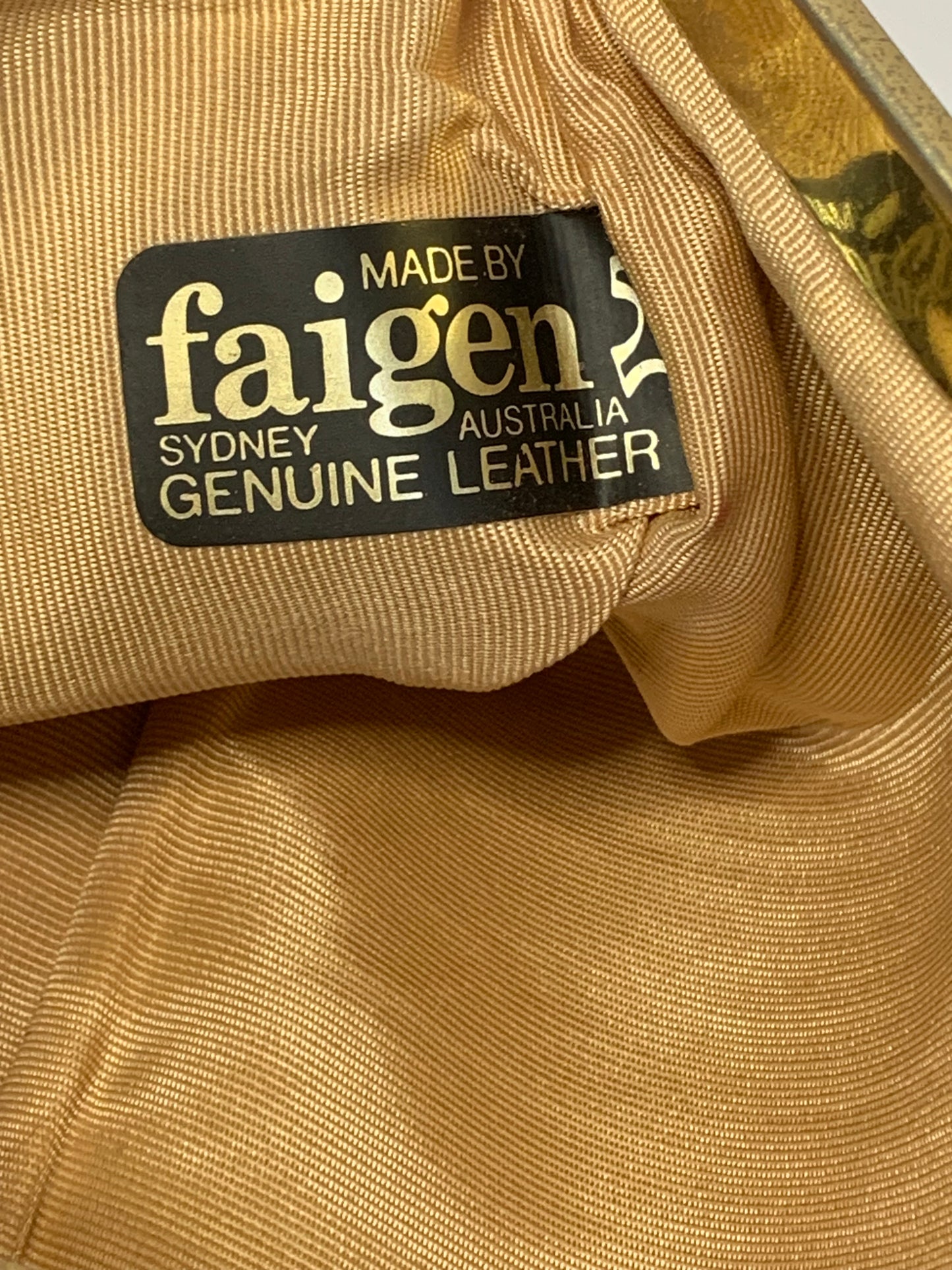 Vintage Snakeskin Clutch/ Evening bag/ Shoulder bag by Faigen - made in Australia- Genuine Leather