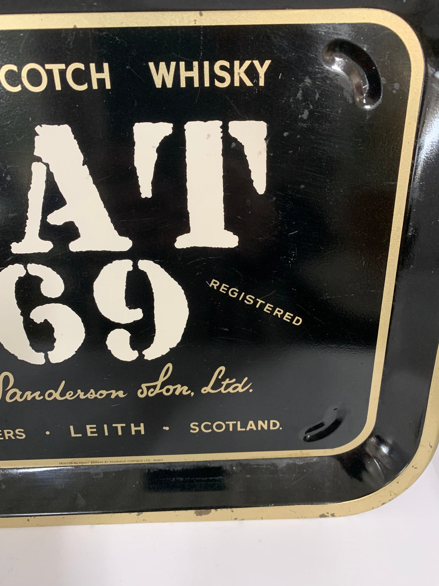 Vintage VAT 69 Scotch Whisky advertising tray
